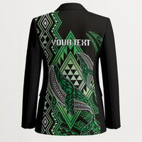 Aotearoa Iwi Ngati Pikiao Personalised Blazer NZ Maori Humpback Whale Taniko Motifs