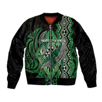 Aotearoa Iwi Ngati Pikiao Personalised Bomber Jacket NZ Maori Humpback Whale Taniko Motifs