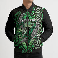 Aotearoa Iwi Ngati Pikiao Personalised Bomber Puffer Jacket NZ Maori Humpback Whale Taniko Motifs