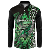 Aotearoa Iwi Ngati Pikiao Personalised Button Sweatshirt NZ Maori Humpback Whale Taniko Motifs