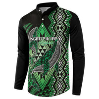 Aotearoa Iwi Ngati Pikiao Personalised Button Sweatshirt NZ Maori Humpback Whale Taniko Motifs