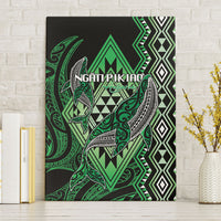 Aotearoa Iwi Ngati Pikiao Canvas Wall Art NZ Maori Humpback Whale Taniko Motifs