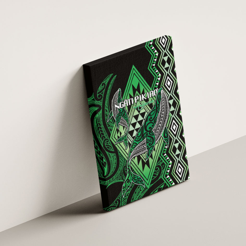 Aotearoa Iwi Ngati Pikiao Canvas Wall Art NZ Maori Humpback Whale Taniko Motifs