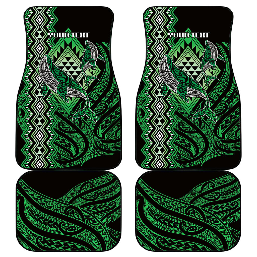 Aotearoa Iwi Ngati Pikiao Personalised Car Mats NZ Maori Humpback Whale Taniko Motifs
