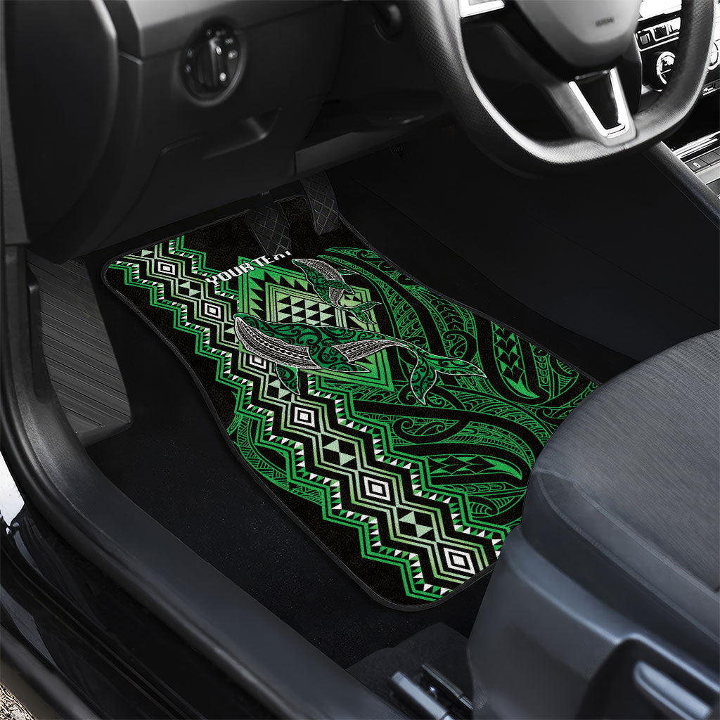 Aotearoa Iwi Ngati Pikiao Personalised Car Mats NZ Maori Humpback Whale Taniko Motifs