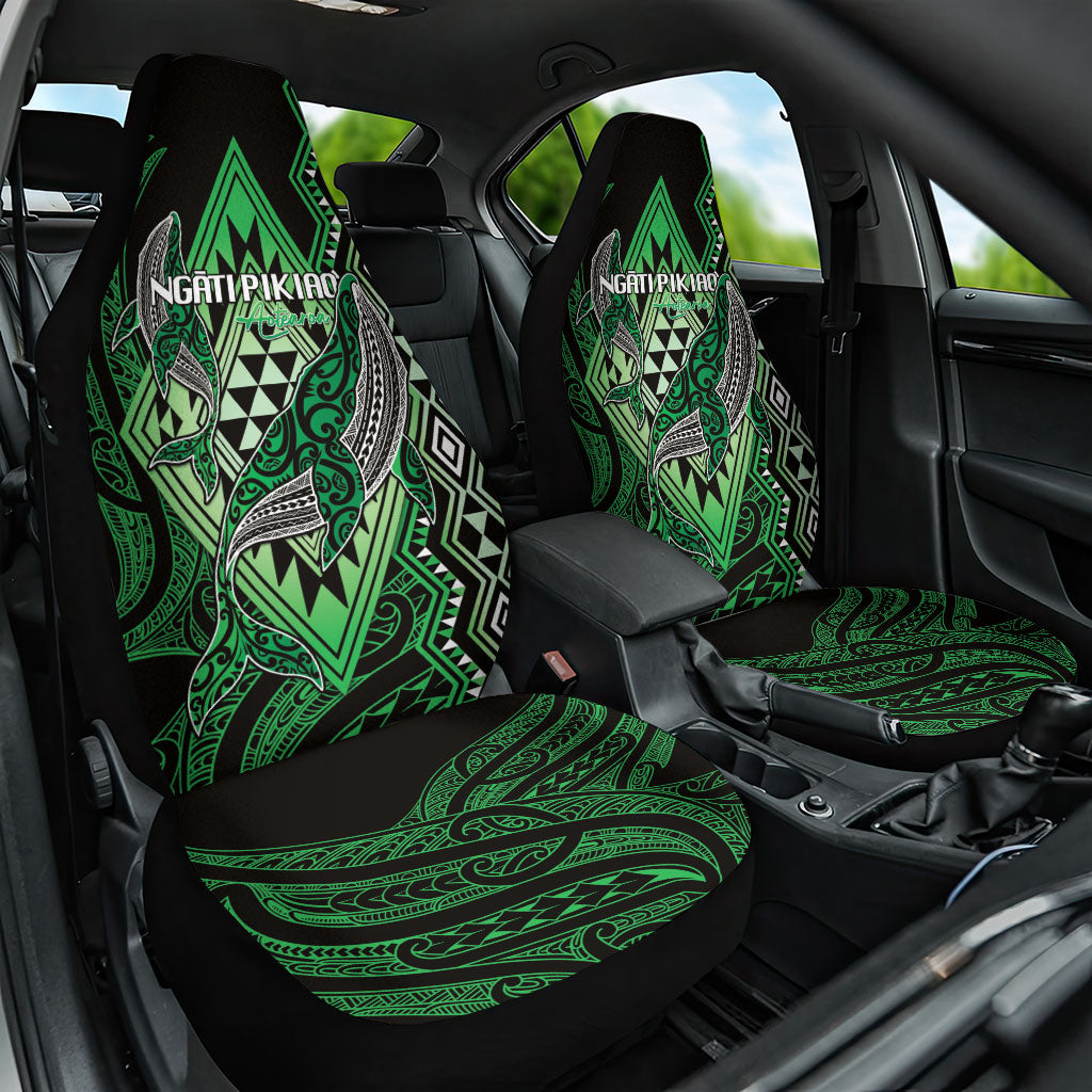 Aotearoa Iwi Ngati Pikiao Car Seat Cover NZ Maori Humpback Whale Taniko Motifs