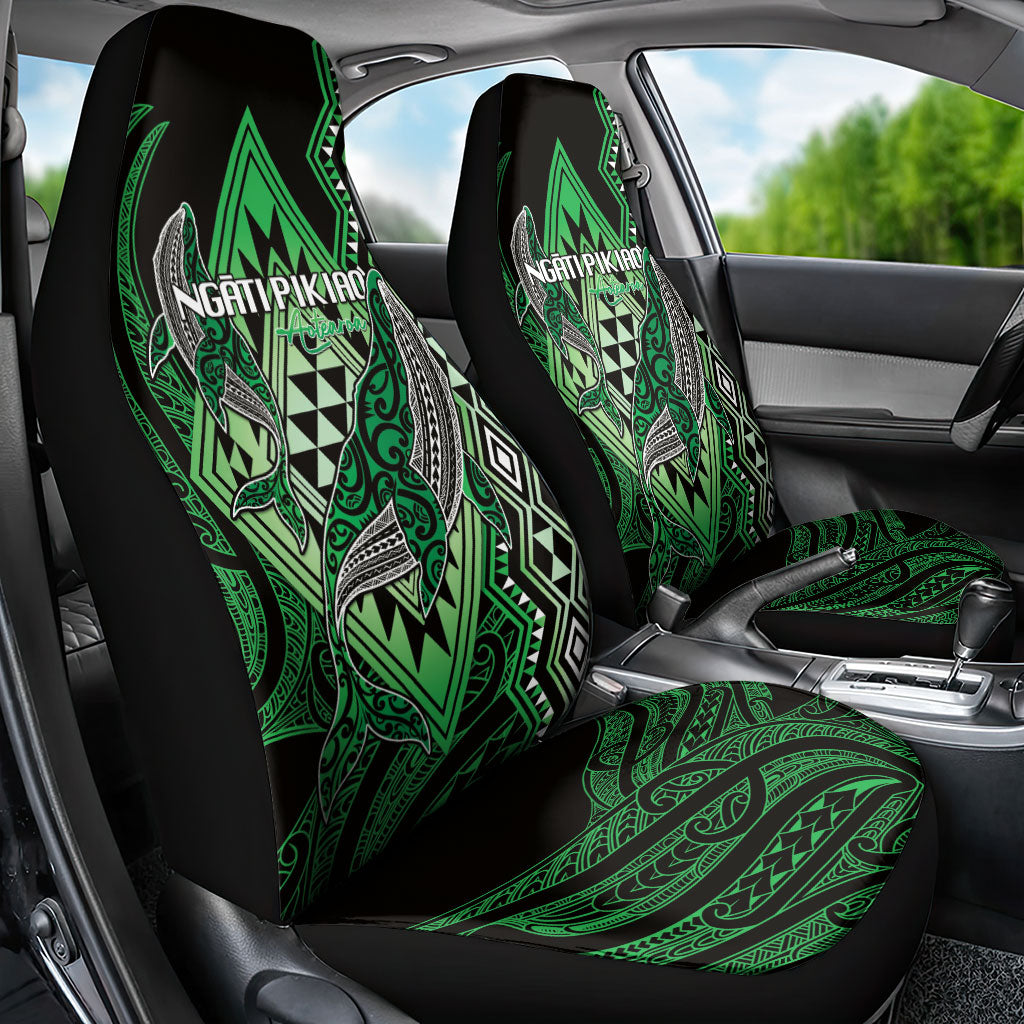 Aotearoa Iwi Ngati Pikiao Car Seat Cover NZ Maori Humpback Whale Taniko Motifs