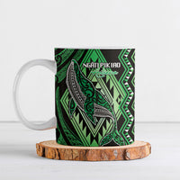 Aotearoa Iwi Ngati Pikiao Personalised Ceramic Mug NZ Maori Humpback Whale Taniko Motifs