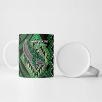 Aotearoa Iwi Ngati Pikiao Personalised Ceramic Mug NZ Maori Humpback Whale Taniko Motifs