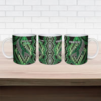 Aotearoa Iwi Ngati Pikiao Personalised Ceramic Mug NZ Maori Humpback Whale Taniko Motifs