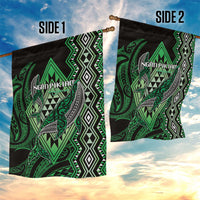 Aotearoa Iwi Ngati Pikiao Garden Flag NZ Maori Humpback Whale Taniko Motifs