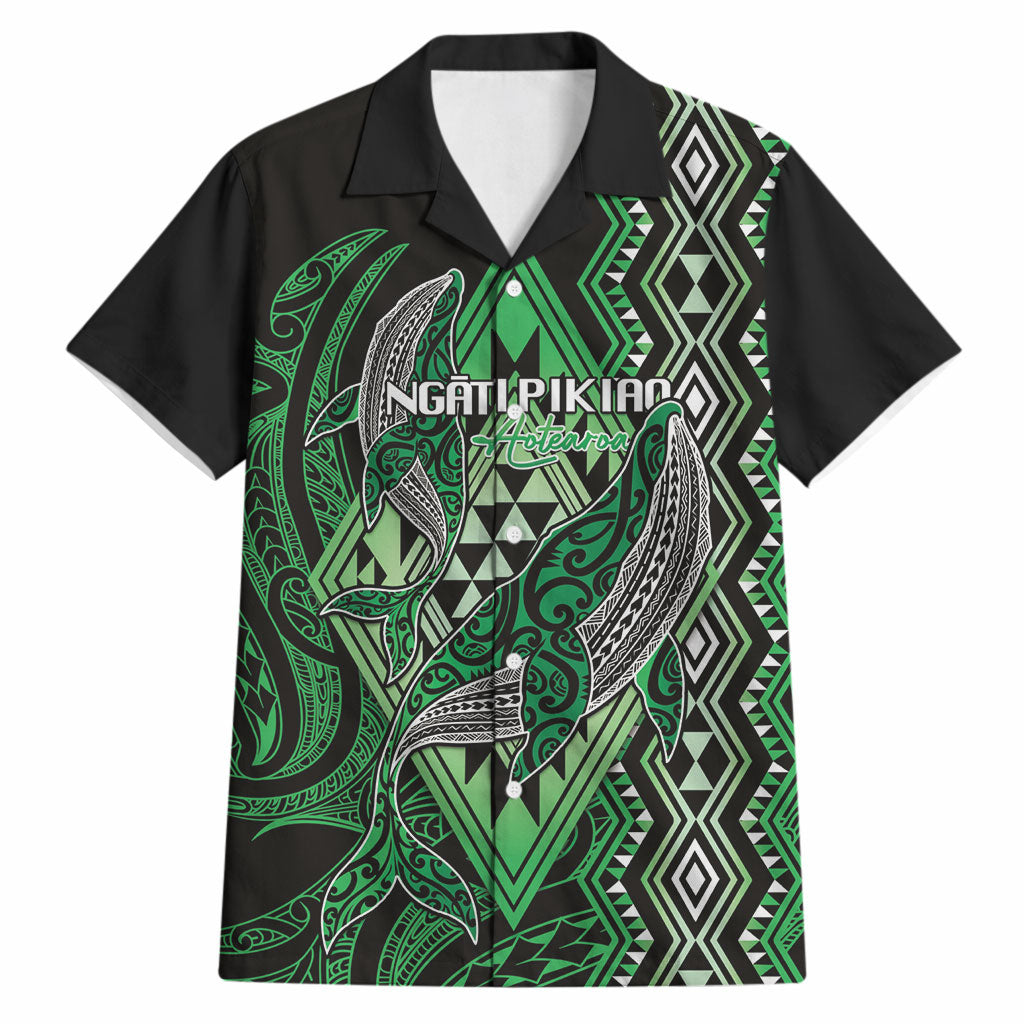 Aotearoa Iwi Ngati Pikiao Personalised Hawaiian Shirt NZ Maori Humpback Whale Taniko Motifs
