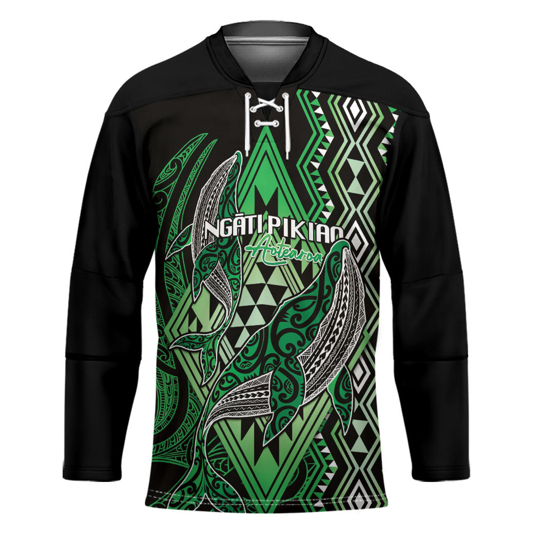 Aotearoa Iwi Ngati Pikiao Personalised Hockey Jersey NZ Maori Humpback Whale Taniko Motifs