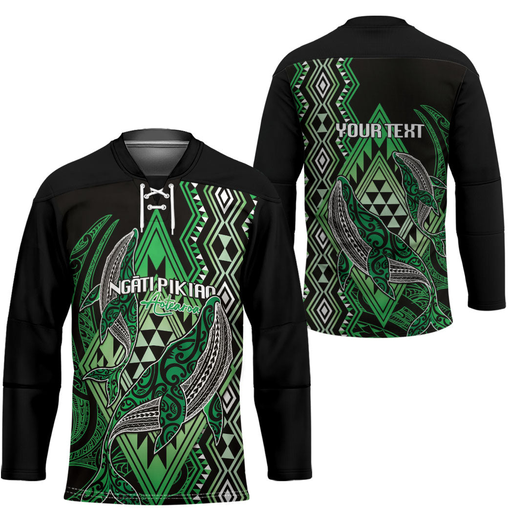 Aotearoa Iwi Ngati Pikiao Personalised Hockey Jersey NZ Maori Humpback Whale Taniko Motifs