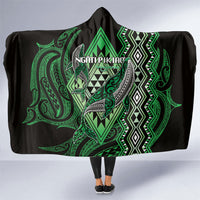 Aotearoa Iwi Ngati Pikiao Hooded Blanket NZ Maori Humpback Whale Taniko Motifs