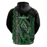 Aotearoa Iwi Ngati Pikiao Personalised Hoodie NZ Maori Humpback Whale Taniko Motifs