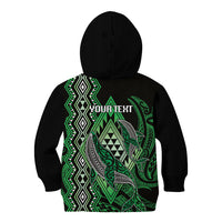 Aotearoa Iwi Ngati Pikiao Personalised Kid Hoodie NZ Maori Humpback Whale Taniko Motifs