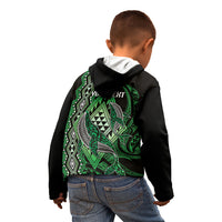 Aotearoa Iwi Ngati Pikiao Personalised Kid Hoodie NZ Maori Humpback Whale Taniko Motifs