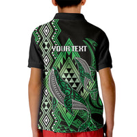 Aotearoa Iwi Ngati Pikiao Personalised Kid Polo Shirt NZ Maori Humpback Whale Taniko Motifs