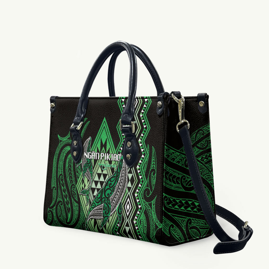 Aotearoa Iwi Ngati Pikiao Leather Bag NZ Maori Humpback Whale Taniko Motifs