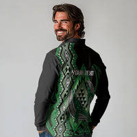 Aotearoa Iwi Ngati Pikiao Personalised Long Sleeve Polo Shirt NZ Maori Humpback Whale Taniko Motifs