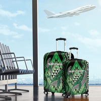 Aotearoa Iwi Ngati Pikiao Luggage Cover NZ Maori Humpback Whale Taniko Motifs