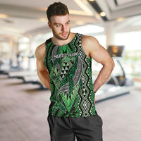 Aotearoa Iwi Ngati Pikiao Personalised Men Tank Top NZ Maori Humpback Whale Taniko Motifs