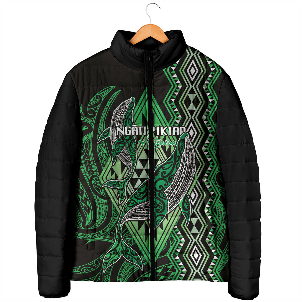 Aotearoa Iwi Ngati Pikiao Personalised Padded Jacket NZ Maori Humpback Whale Taniko Motifs