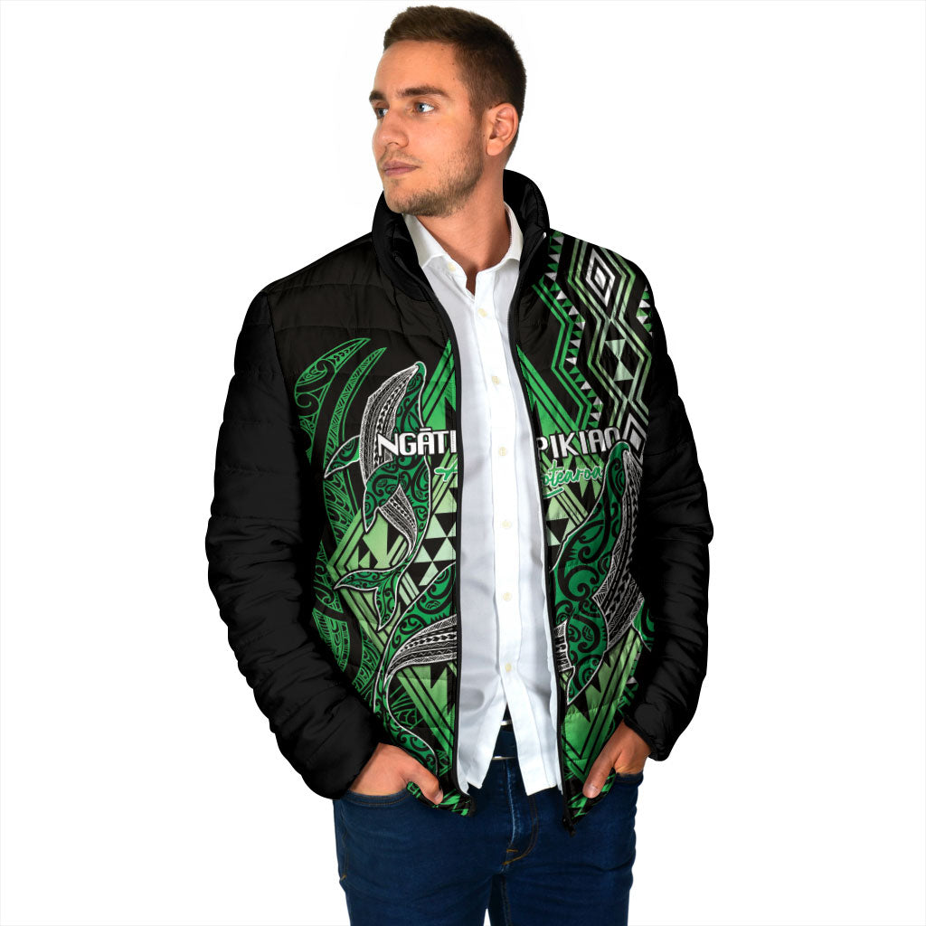 Aotearoa Iwi Ngati Pikiao Personalised Padded Jacket NZ Maori Humpback Whale Taniko Motifs
