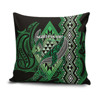 Aotearoa Iwi Ngati Pikiao Pillow Cover NZ Maori Humpback Whale Taniko Motifs