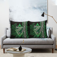 Aotearoa Iwi Ngati Pikiao Pillow Cover NZ Maori Humpback Whale Taniko Motifs