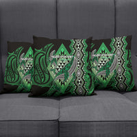 Aotearoa Iwi Ngati Pikiao Pillow Cover NZ Maori Humpback Whale Taniko Motifs