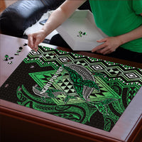 Aotearoa Iwi Ngati Pikiao Puzzle NZ Maori Humpback Whale Taniko Motifs