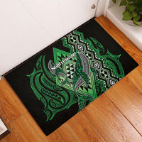 Aotearoa Iwi Ngati Pikiao Rubber Doormat NZ Maori Humpback Whale Taniko Motifs