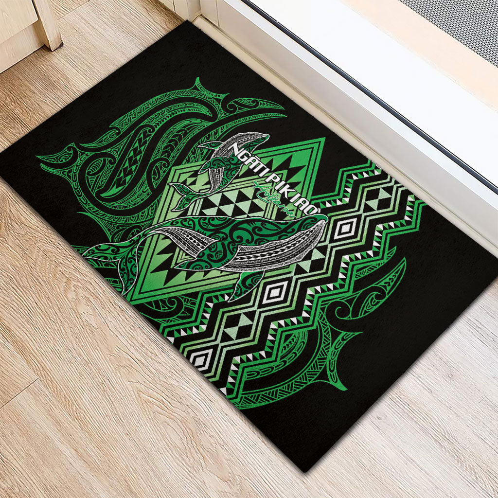 Aotearoa Iwi Ngati Pikiao Rubber Doormat NZ Maori Humpback Whale Taniko Motifs
