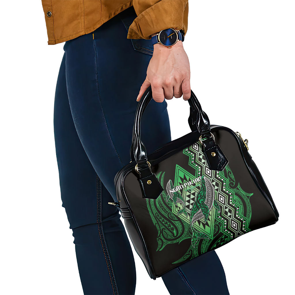 Aotearoa Iwi Ngati Pikiao Shoulder Handbag NZ Maori Humpback Whale Taniko Motifs