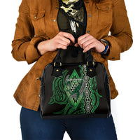 Aotearoa Iwi Ngati Pikiao Shoulder Handbag NZ Maori Humpback Whale Taniko Motifs
