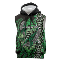 Aotearoa Iwi Ngati Pikiao Personalised Sleeveless Hoodie NZ Maori Humpback Whale Taniko Motifs