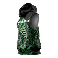 Aotearoa Iwi Ngati Pikiao Personalised Sleeveless Hoodie NZ Maori Humpback Whale Taniko Motifs