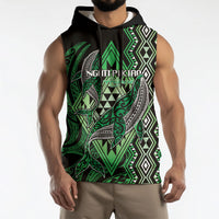 Aotearoa Iwi Ngati Pikiao Personalised Sleeveless Hoodie NZ Maori Humpback Whale Taniko Motifs