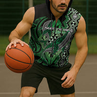 Aotearoa Iwi Ngati Pikiao Personalised Sleeveless Zip Hoodie NZ Maori Humpback Whale Taniko Motifs