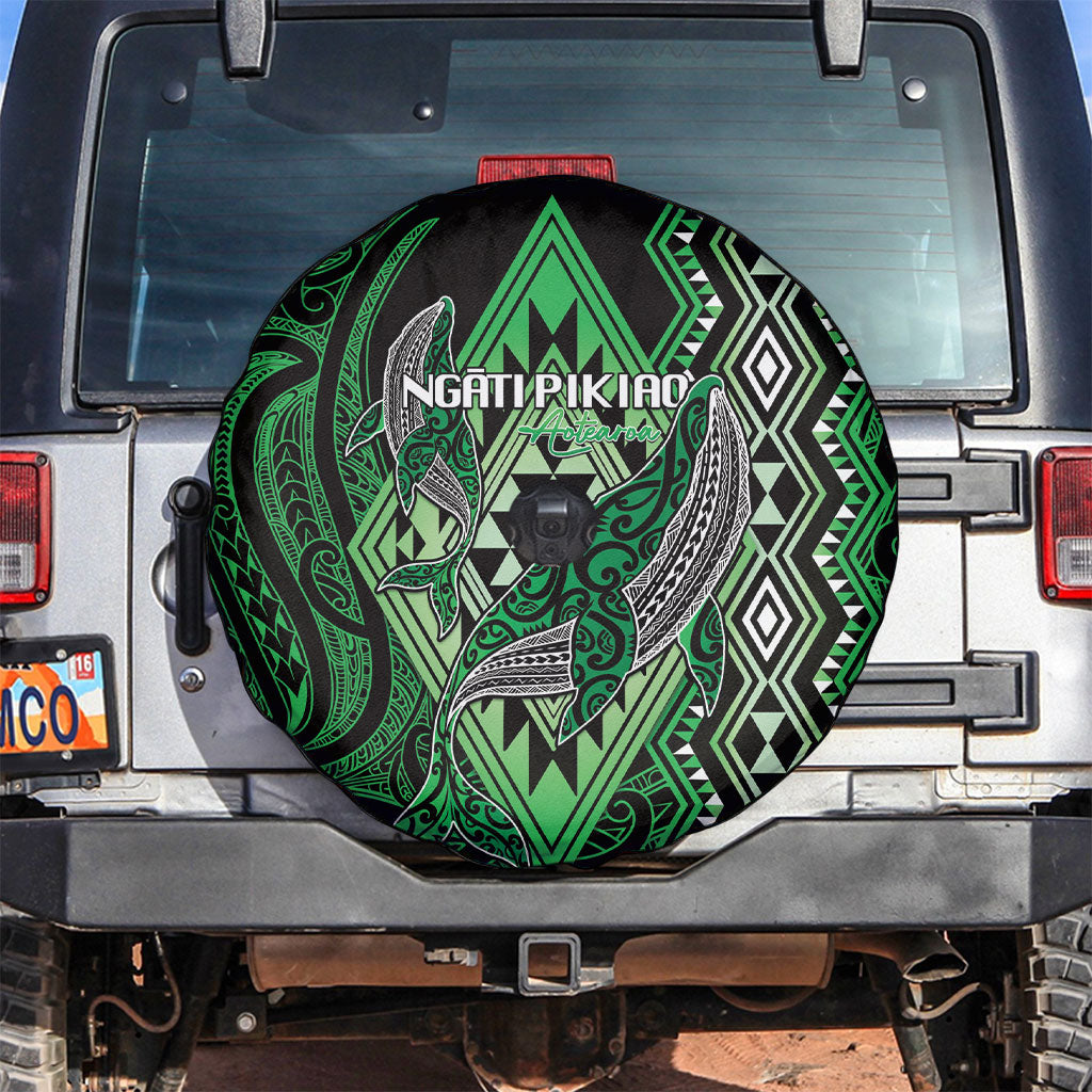 Aotearoa Iwi Ngati Pikiao Spare Tire Cover NZ Maori Humpback Whale Taniko Motifs