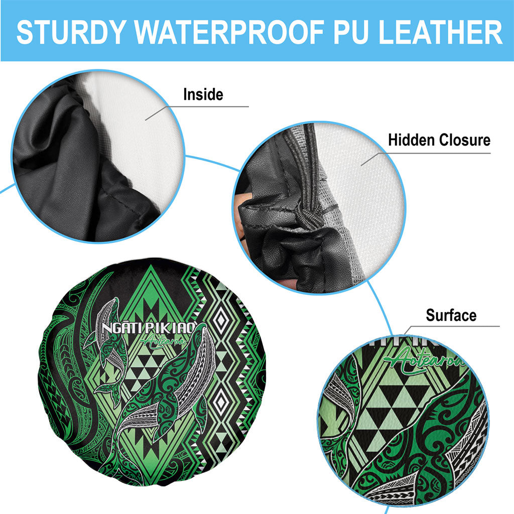 Aotearoa Iwi Ngati Pikiao Spare Tire Cover NZ Maori Humpback Whale Taniko Motifs