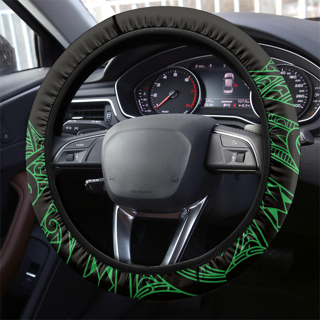 Aotearoa Iwi Ngati Pikiao Steering Wheel Cover NZ Maori Humpback Whale Taniko Motifs