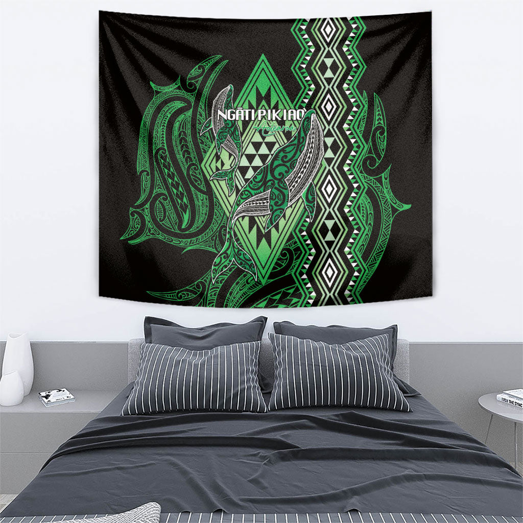 Aotearoa Iwi Ngati Pikiao Tapestry NZ Maori Humpback Whale Taniko Motifs