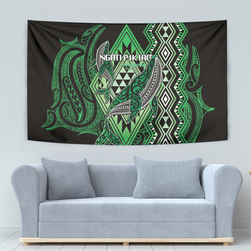 Aotearoa Iwi Ngati Pikiao Tapestry NZ Maori Humpback Whale Taniko Motifs