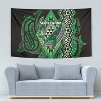 Aotearoa Iwi Ngati Pikiao Tapestry NZ Maori Humpback Whale Taniko Motifs