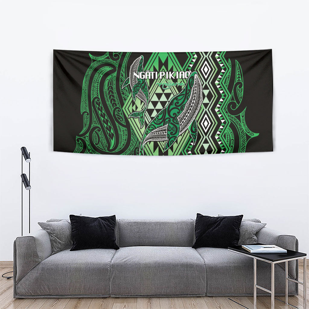 Aotearoa Iwi Ngati Pikiao Tapestry NZ Maori Humpback Whale Taniko Motifs