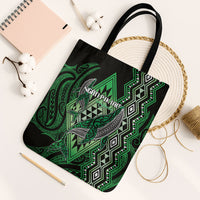 Aotearoa Iwi Ngati Pikiao Tote Bag NZ Maori Humpback Whale Taniko Motifs