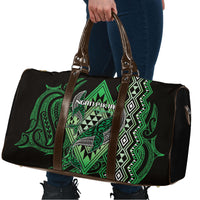 Aotearoa Iwi Ngati Pikiao Travel Bag NZ Maori Humpback Whale Taniko Motifs
